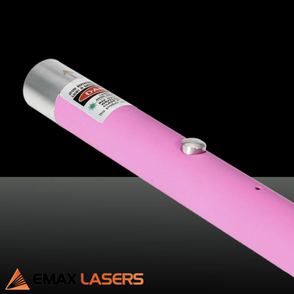 Groene laserpen met roze behuizing