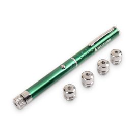 Groene laserpen met vijf opzetcaps