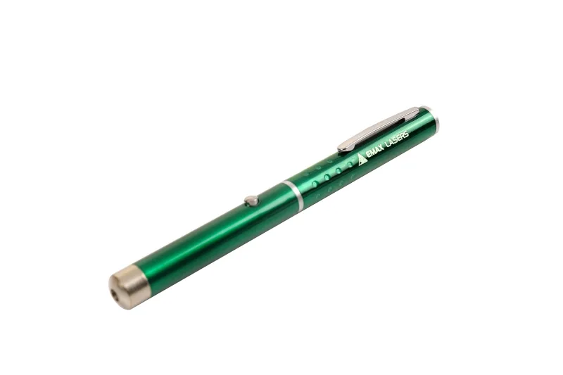 Groene laserpen van Emax met accessoires